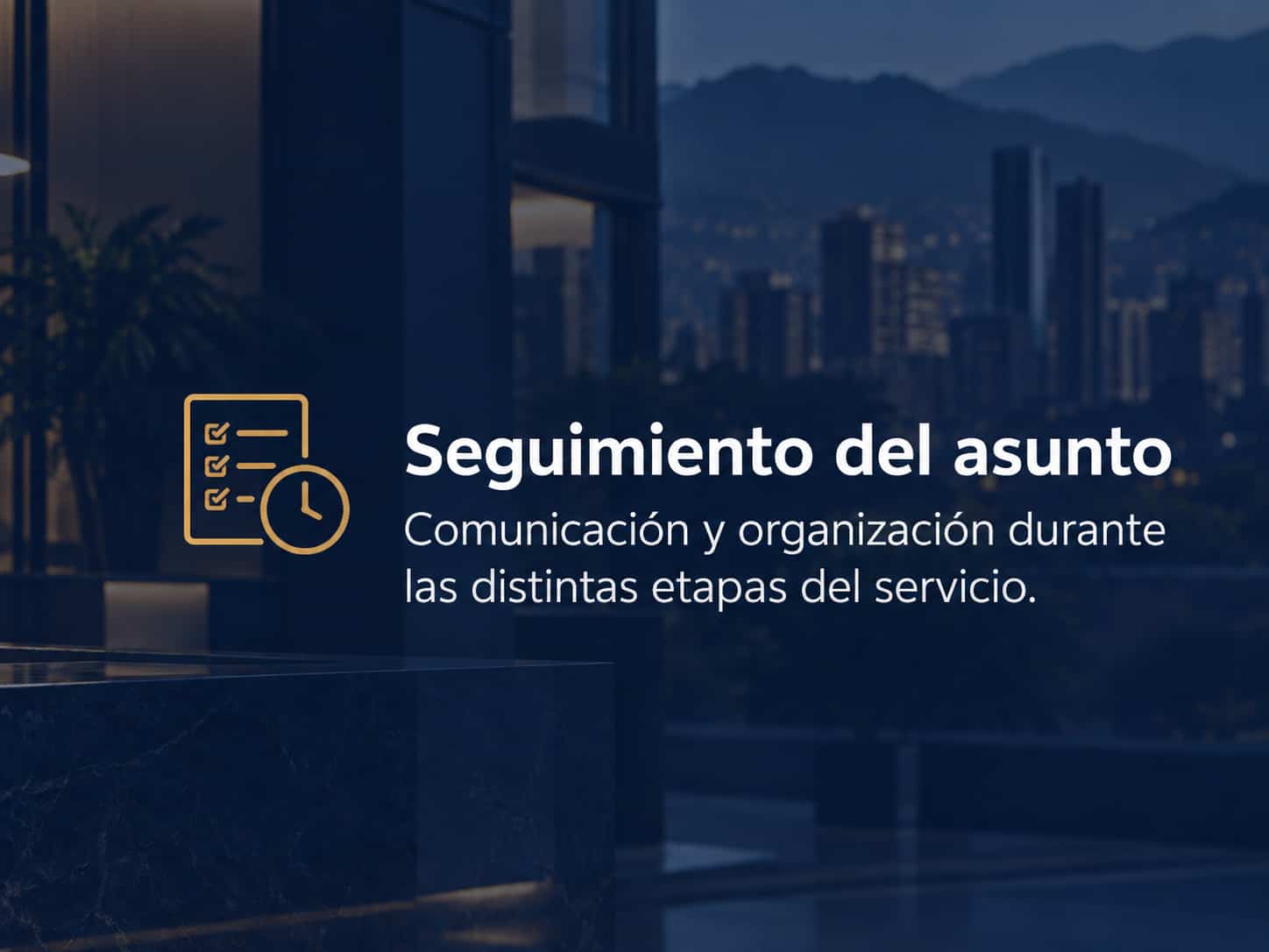 Seguimiento del asunto